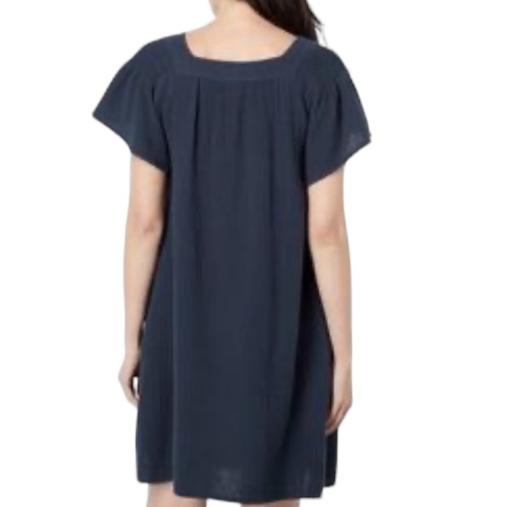 Madewell -women’s Lightspun cotton butterfly square neck mini dress navy blue XS - Picture 2 of 6